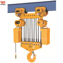 Alzamiento de cadena eléctrico con la carretilla